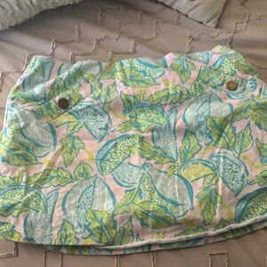 Lilly Pulitzer Mini Skirt - Pink and Green Floral